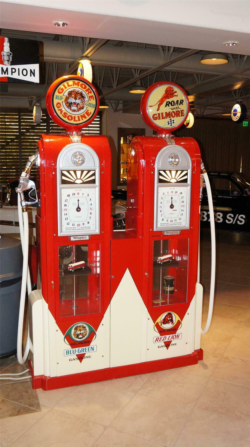 Custom Made Gilmore Oil Wayne 60 Dual Showcase Gas Pump 