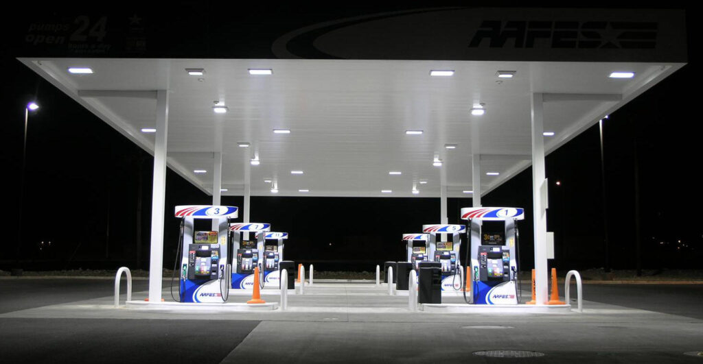 Fuel Station Electrical LED Canopy Lighting And Signage Service All 