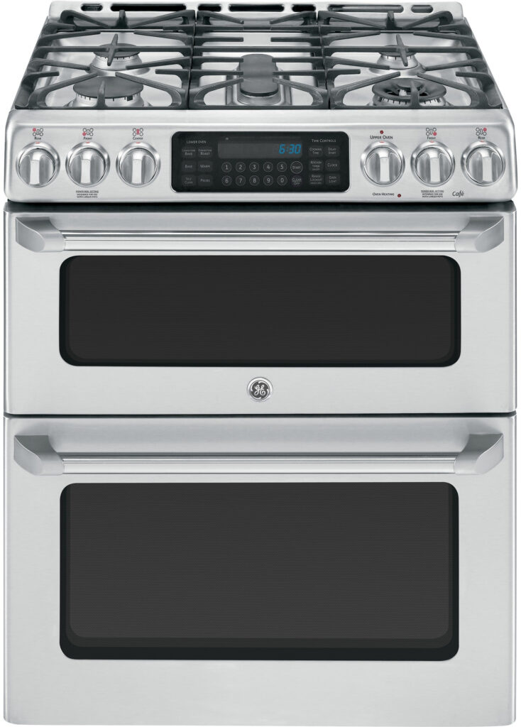 GE CGS990SETSS 30 Inch Slide In Caf Series Double Oven Gas Range With 