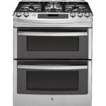 GE Profile Series 30 Slide In Front Control Double Oven Gas Range