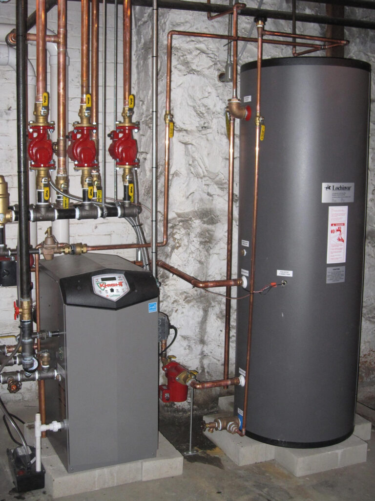 High Efficiency Gas Boiler With Hot Water Tank High Velocity AC System