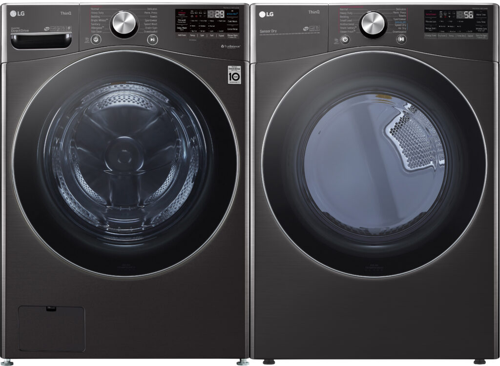 LG LGWADRGB42001 Side by Side Washer Dryer Set With Front Load Washer 