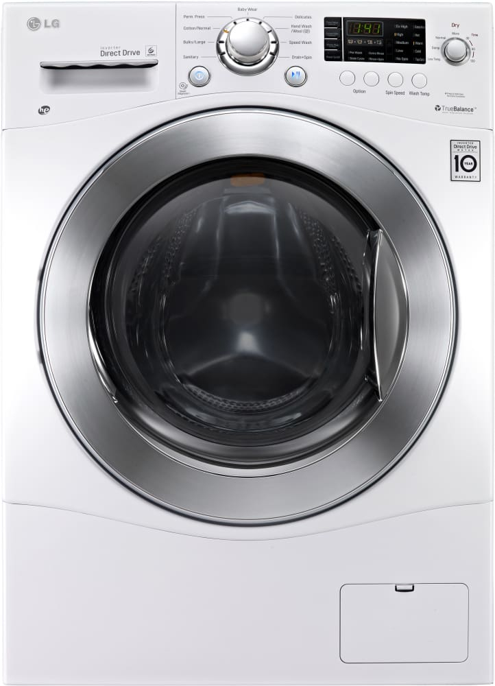 LG WM3477HW 24 Inch 2 3 Cu Ft Electric Washer Dryer Combo 9 Wash And 