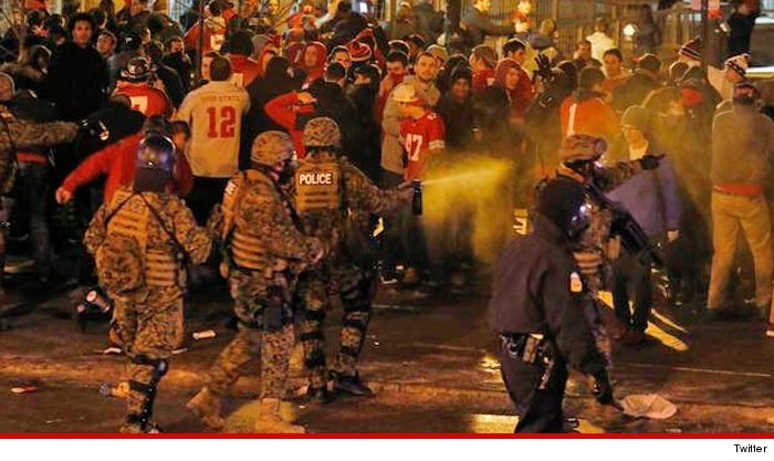 Ohio State RIOTS IN COLUMBUS Cops Bust Out Tear Gas TMZ