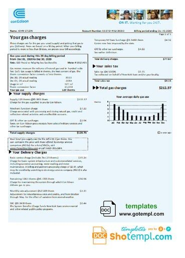 Pin On Utility Bill