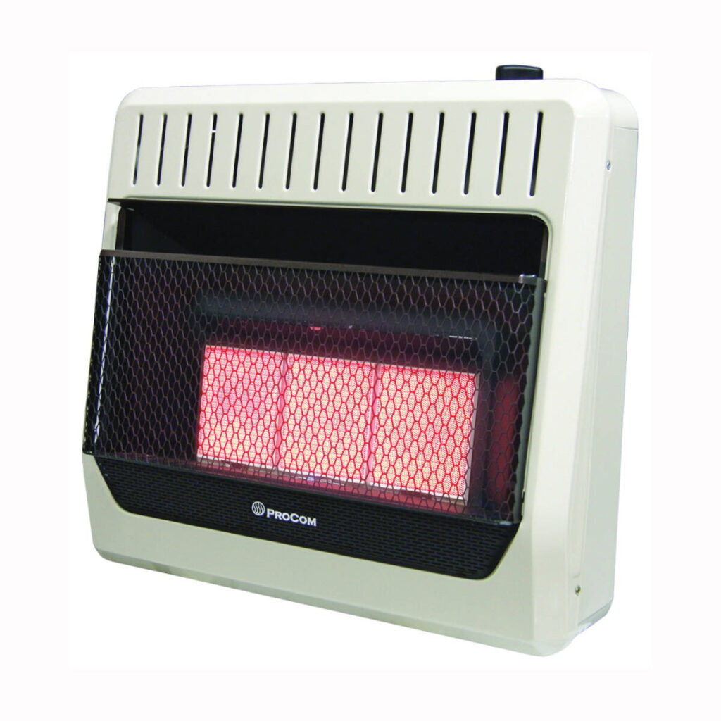 Procom Heating MG3TIR Ventless Dual Fuel Wall Heater Thermostat Control 