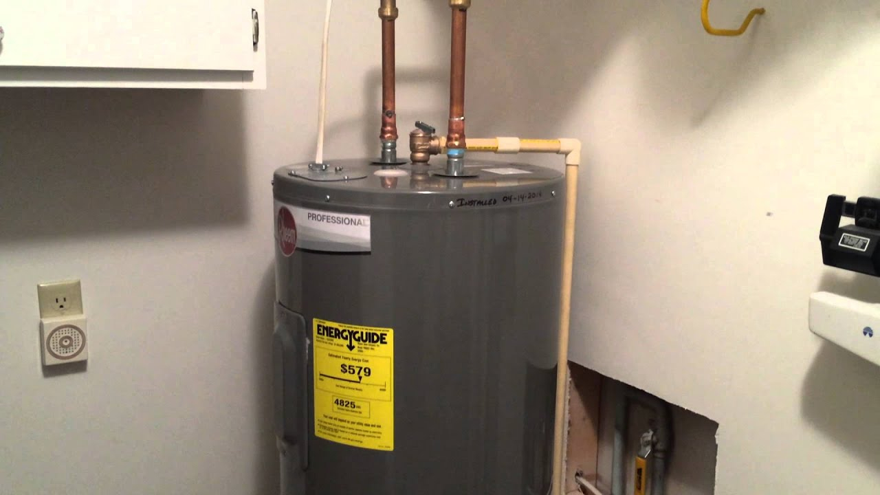 Rheem Hot Water Tank Installation YouTube