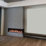 Right Corner Modern Linear Gas Fireplace Flare Fireplaces