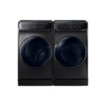 Samsung FlexWash Front Load Washer And Dryer Set Black Stainless