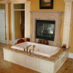 The Granite Gurus Beautiful Master Bathroom With Golden Persa Granite