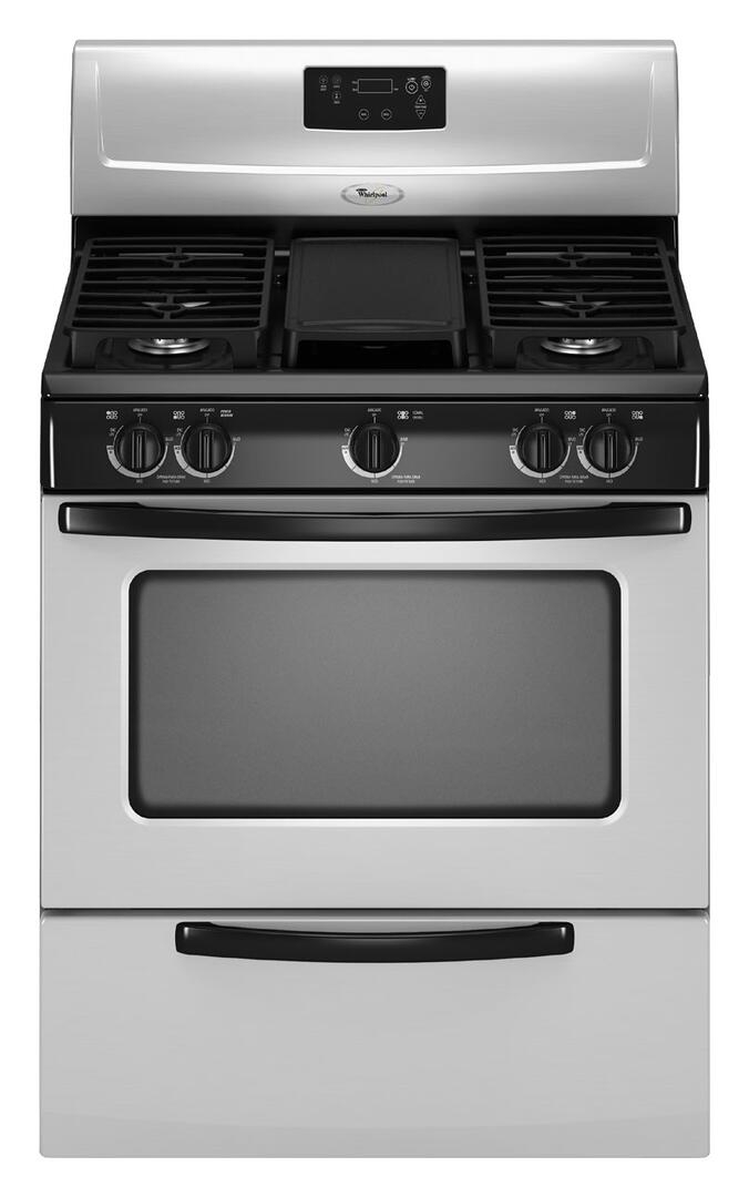 Whirlpool WFG231LVS 30 Inch Gas Freestanding Range With Sealed Burner 