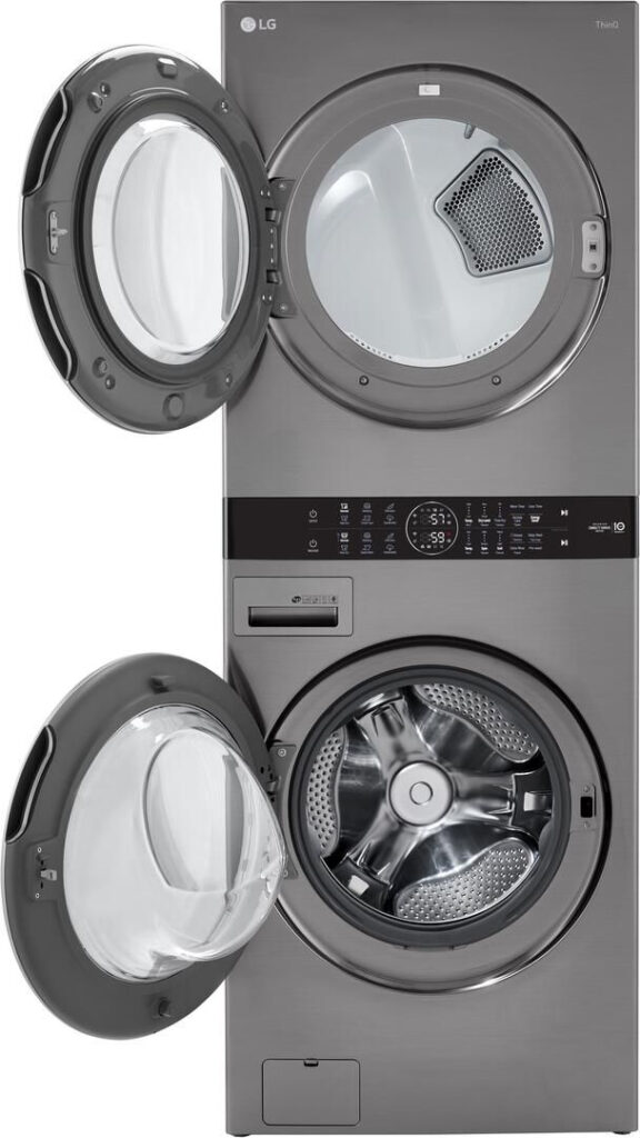 WKG101HVA LG 27 Smart Gas WashTower With 4 5 Cu Ft Washer And 7 4 Cu 