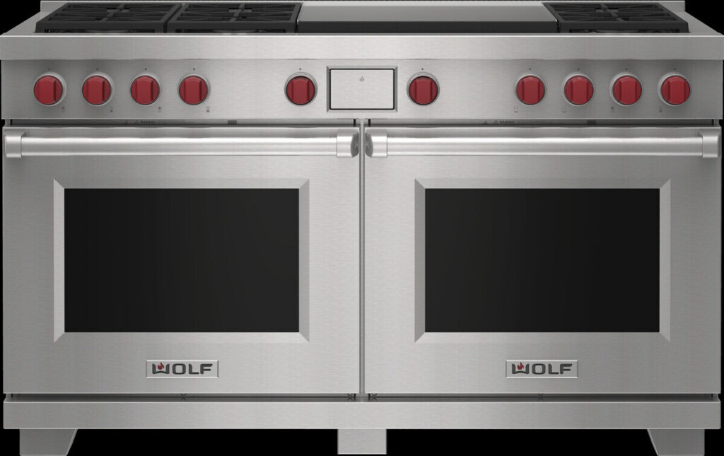 Wolf DF60650DGSP 60 Inch Freestanding Dual Fuel Smart Range With 6 Dual 