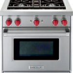 Wolf GR304 30 Inch Pro Style Freestanding Gas Range With 4 Dual Stacked