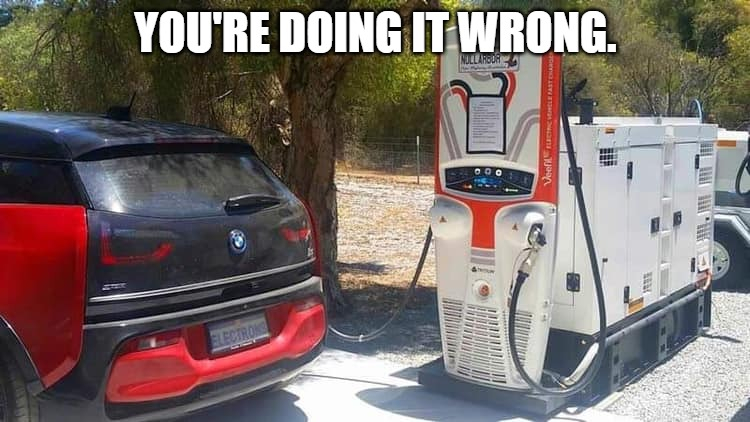 BMW Electric Charged With Gas Imgflip