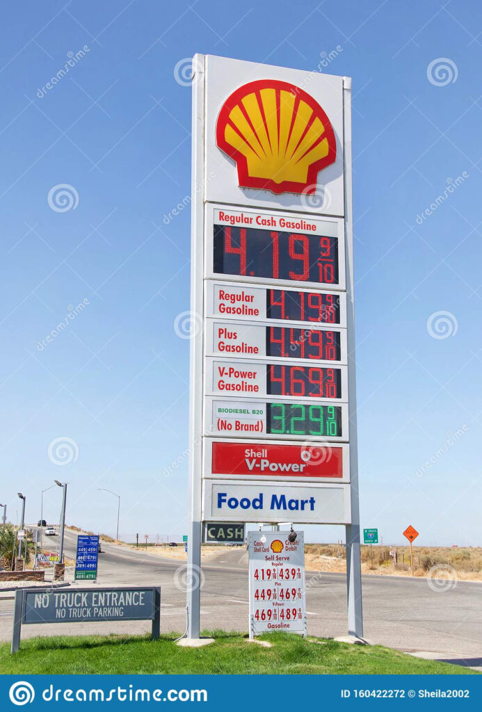Gas Prices Over Four Dollars A Gallon In California Editorial 