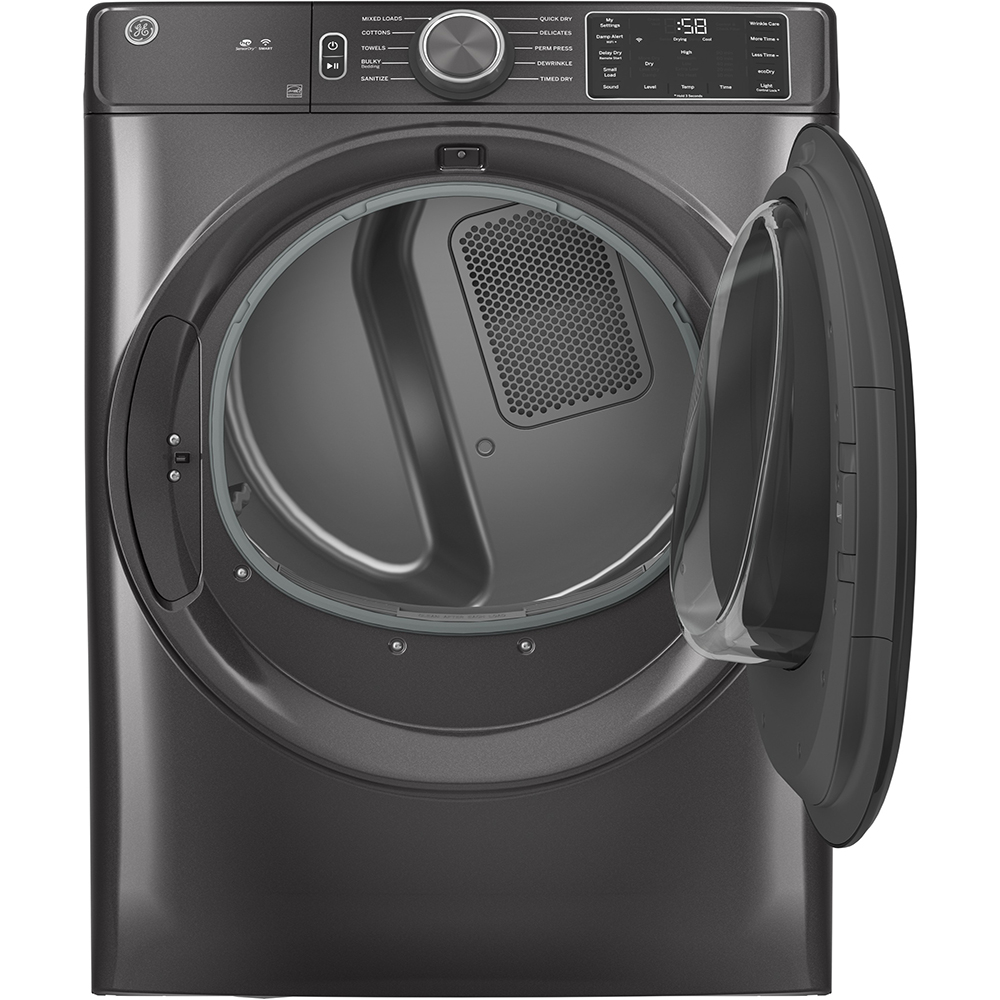 GE 7 8 Cu Ft Capacity Gas Dryer With Built In Wifi Diamond Grey 