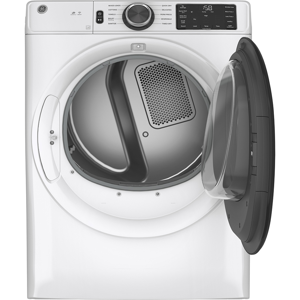 GE 7 8 Cu Ft Capacity Gas Dryer With Built In Wifi White 