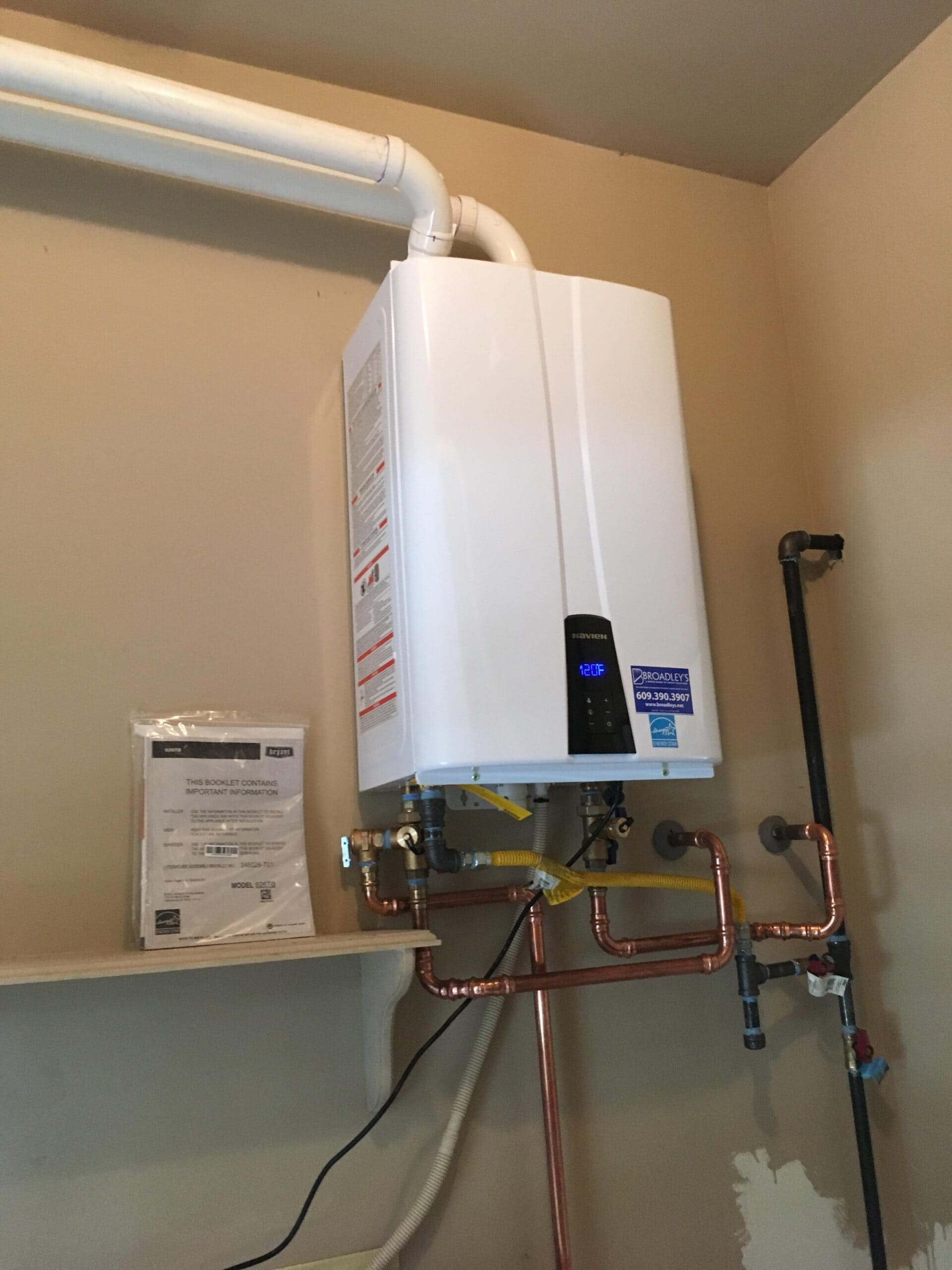 High Efficiency Furnace Tankless Water Heater Installation In Upper 