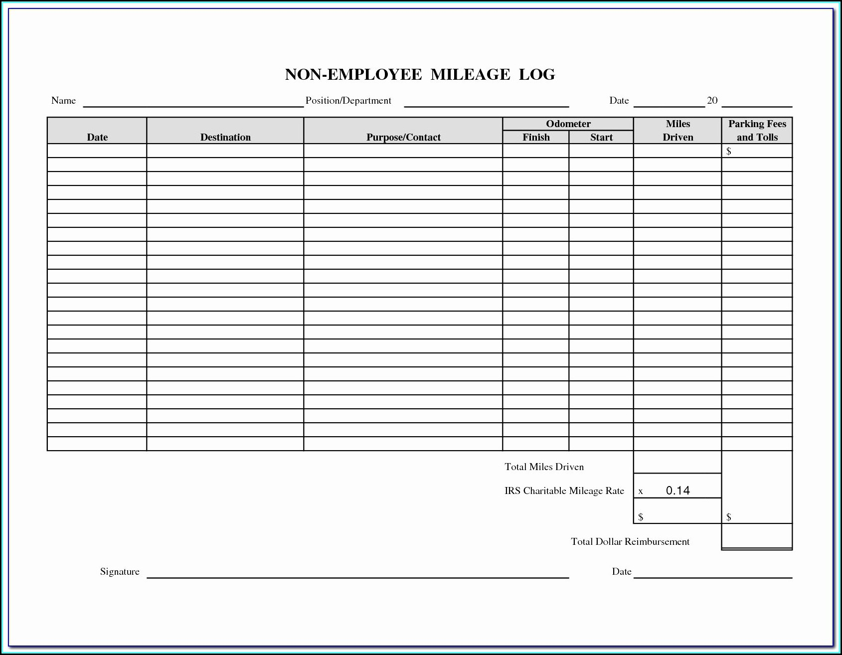 Irs Mileage Reimbursement Form 2018 Form Resume Examples P32ED7RVJ8