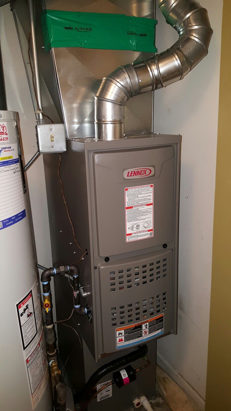 Lennox ML180 Downflow Natural Gas Furnace Installed By Compass Heating 