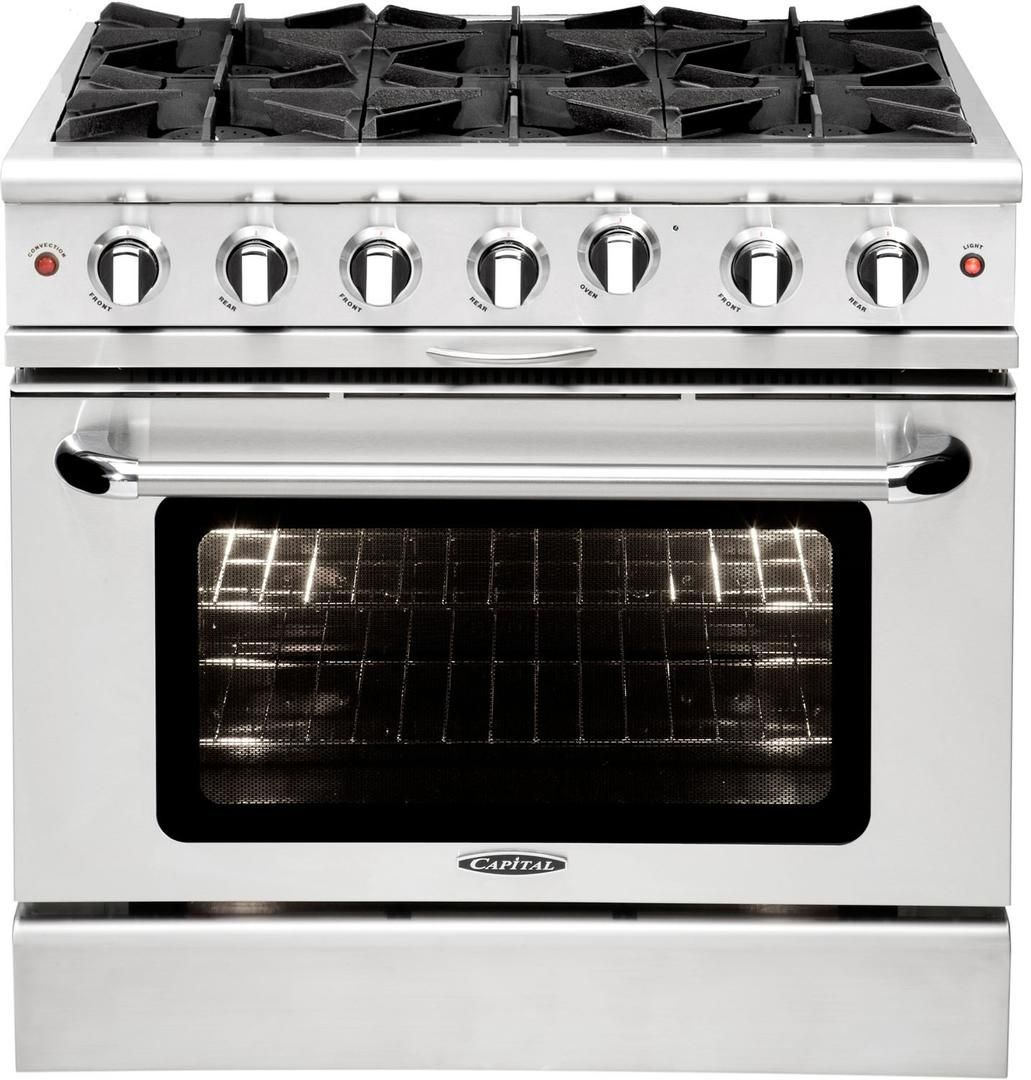 MCOR366N Capital 36 Culinarian Series Manual Clean Range With 6 Open 