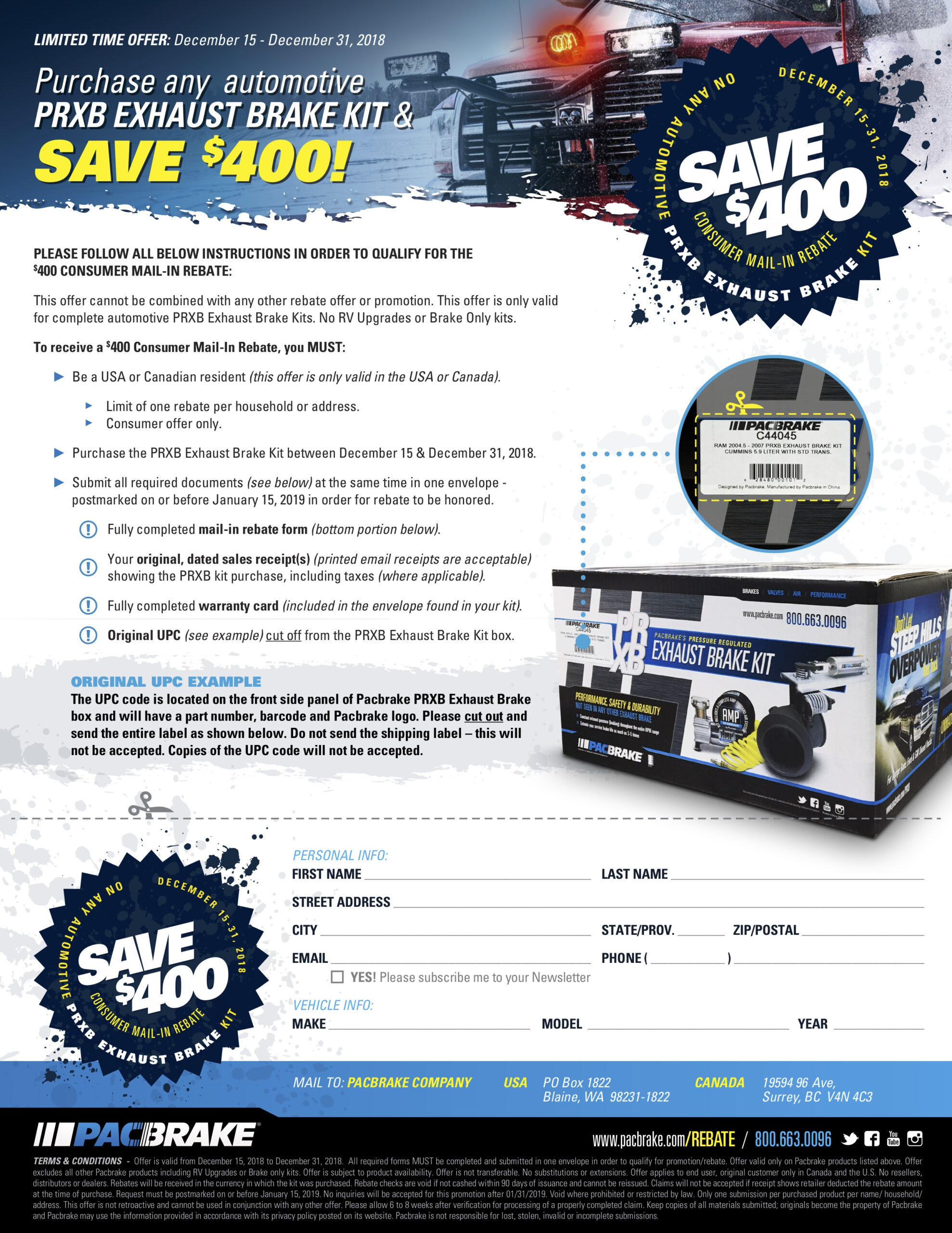 SAVE 400 PACBRAKE REBATE Truck Videos