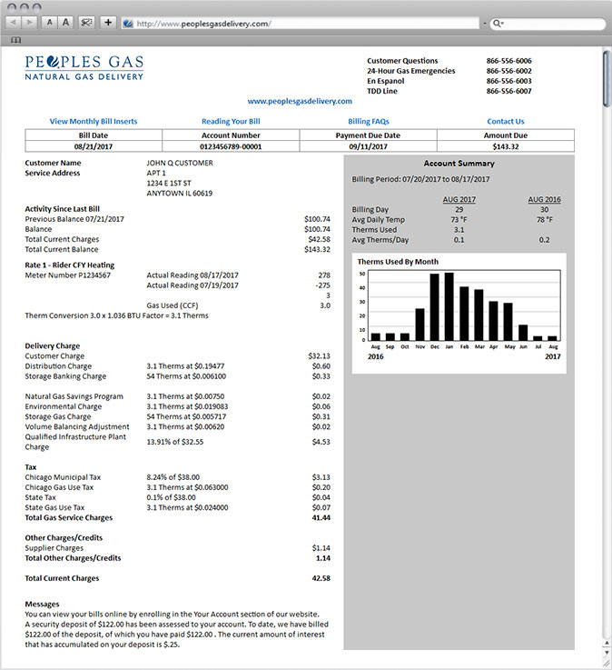 Teco Peoples Gas Bill Payment Payment