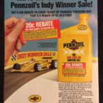 Vintage 1986 Original Print Ad PENNZOIL Motor Oil Indy Winner Rebate