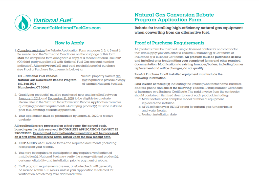 National Fuel Rebate Form 2022 Printable Rebate Form