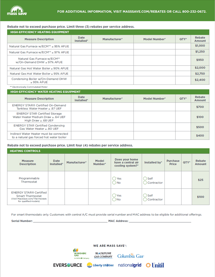 2022 Mass Save Rebate Natural Gas Mass Save Rebate