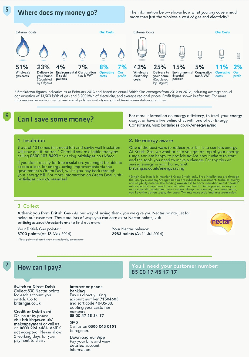 British Gas s Gas Electricity Bill Explained Free Price Compare