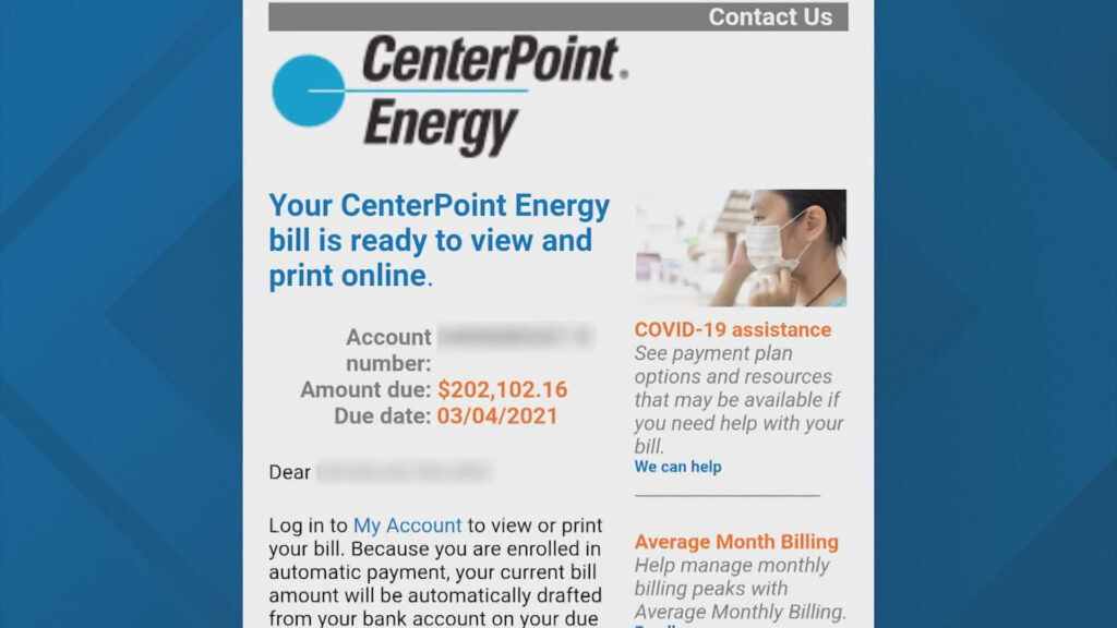 CenterPoint Customer Receives 200k Natural Gas Bill Khou