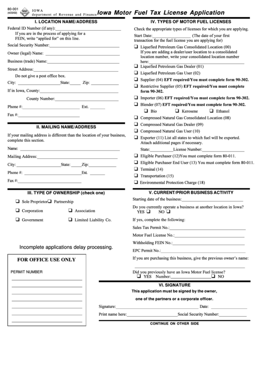 Fuel Tax Disability Application Form