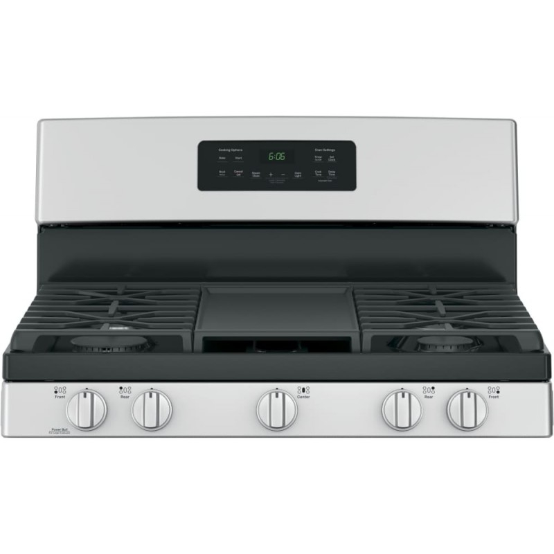 GE JGBS66REKSS 30 Inch Free Standing Gas Range With 5 Sealed Burners 5 