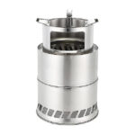 Large Size Camping Wood Stove Stainless Steel Removable Portable Gas