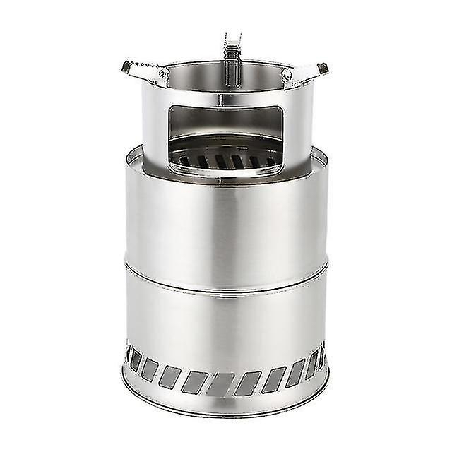Large Size Camping Wood Stove Stainless Steel Removable Portable Gas 
