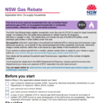 NSW Gas Rebate Form 2023 Printable Rebate Form Rebate2022