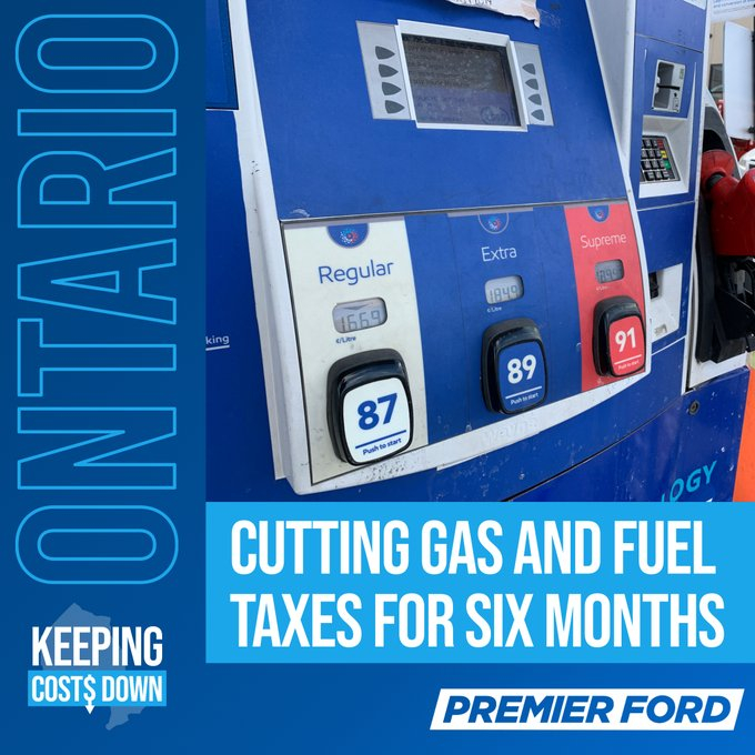 Provincial Government Introduces Legislation To Temporarily Cut Gas And 