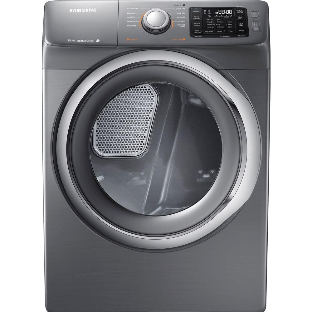 Samsung 7 5 Cu Ft Gas Dryer With Steam In Platinum DV42H5200GP The 