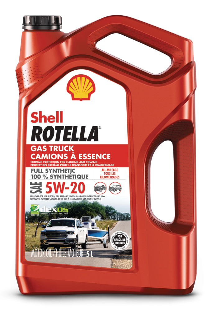 Shell Rotella Gas Truck 5W20 Synthetic Engine Motor Oil 5 L Canadian 