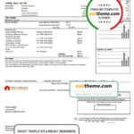 USA Michigan Gas Utilities Utility Bill Template In Word And PDF Format