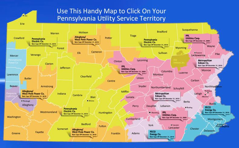 Utility Rebates Map PennTAP